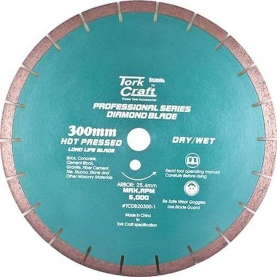 Tork Craft - Diamond Blade (300 x 25.4mm) Asphalt Hot Pressed Segmented Tar - Tork Craft - Diamon...