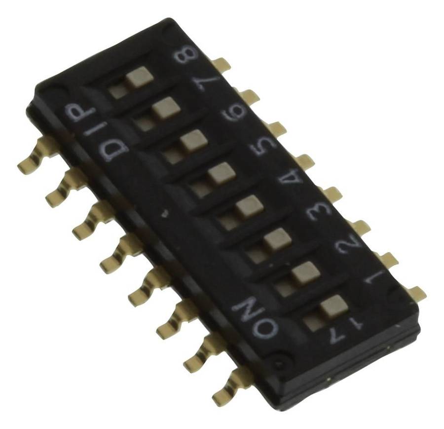 Multicomp Pro (MCDHN-08F-V) DIP / SIP Switch, SPST, 24 VDC, 25 mA