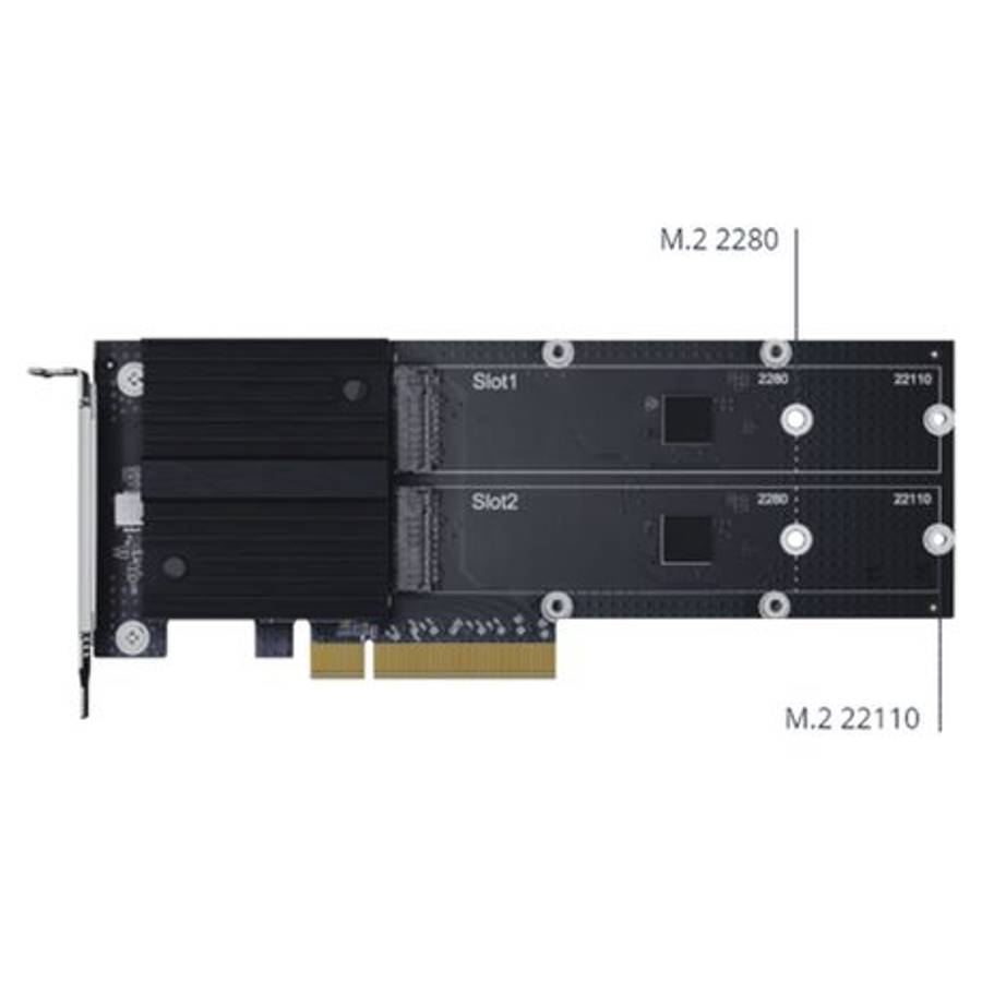 Synology - M2D20 Dual M.2 NVMe SSD Adapter Card - Synology - M2D20 Dual M.2 NVMe SSD Adapter Card