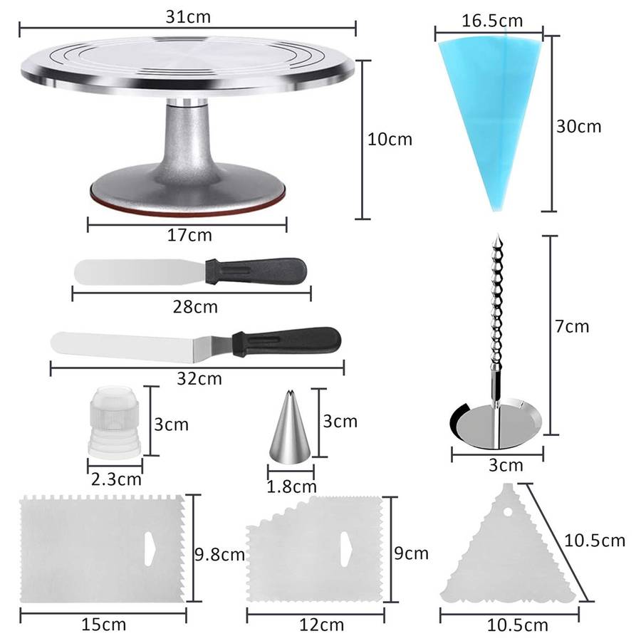 35 In 1 Aluminium Cake Turntable