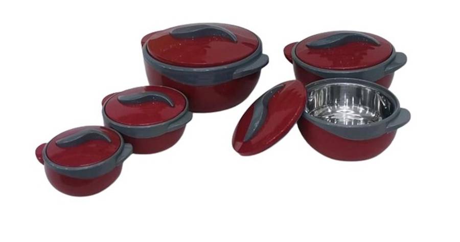 Food Warmers Thermo Containers 5 Pieces Set - 500ml to 4500ml