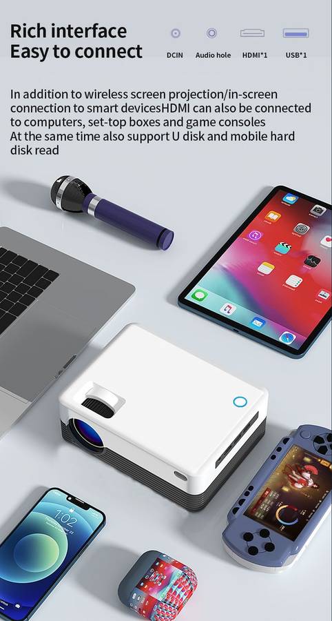 HPX5 Ultra HD Home Cinema 8K HD Smart Projector