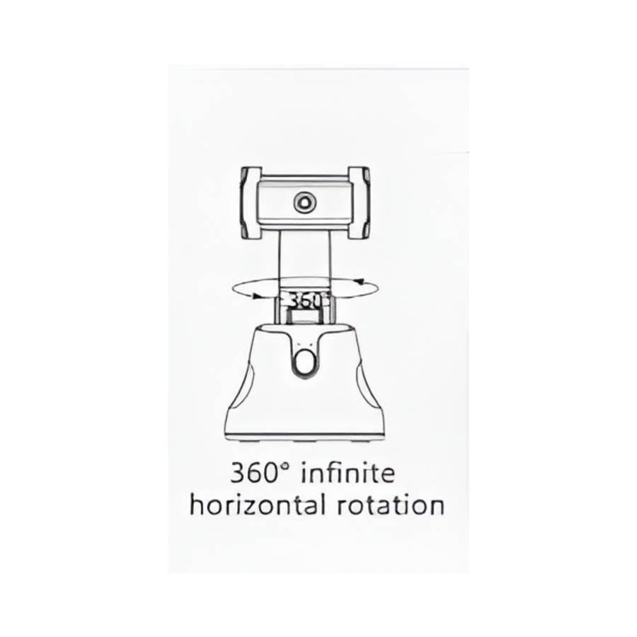 360-Degree Smartphone Rotating Adjustable Object Tracking Holder - White
