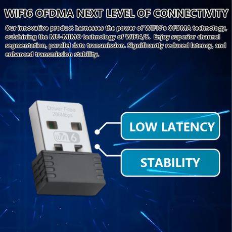 Wifi 6 2.4G 286mbps USB Wifi Wireless Adapter For PC