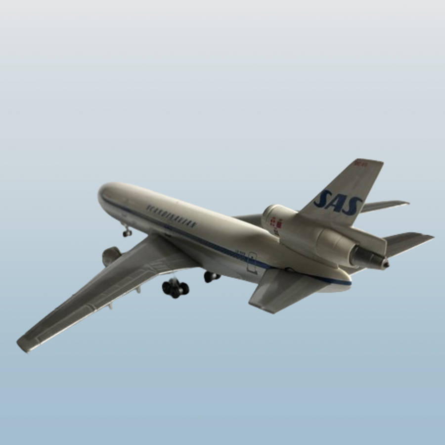 1:400 Scale, Douglas DC-10-30, SAS Scandinavian, Diecast Display Model
