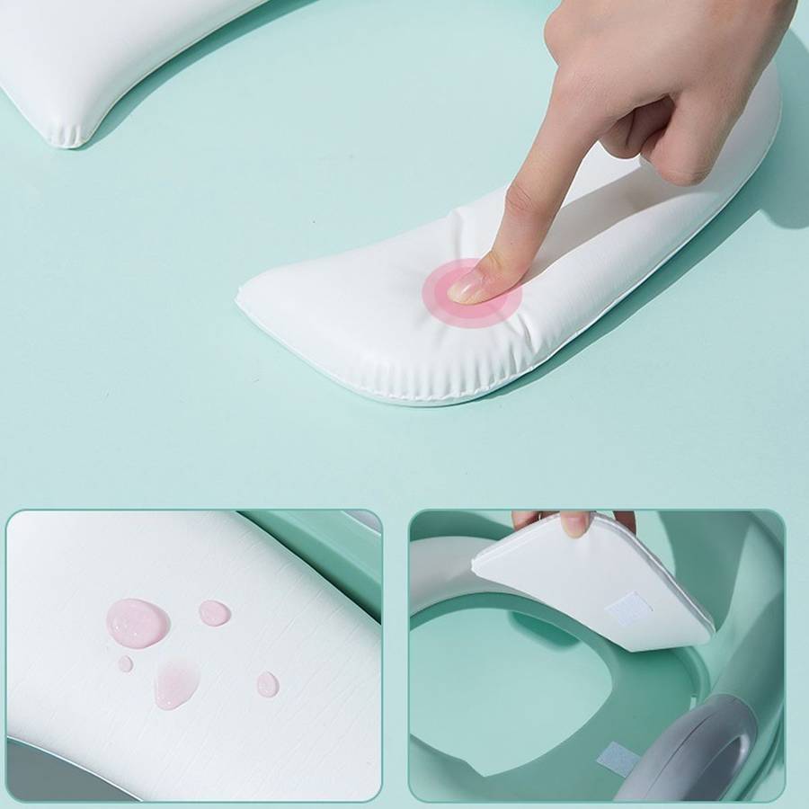 Foldable Children Potty Training  Toilet Seat Ladder Step With Soft  PU Pad