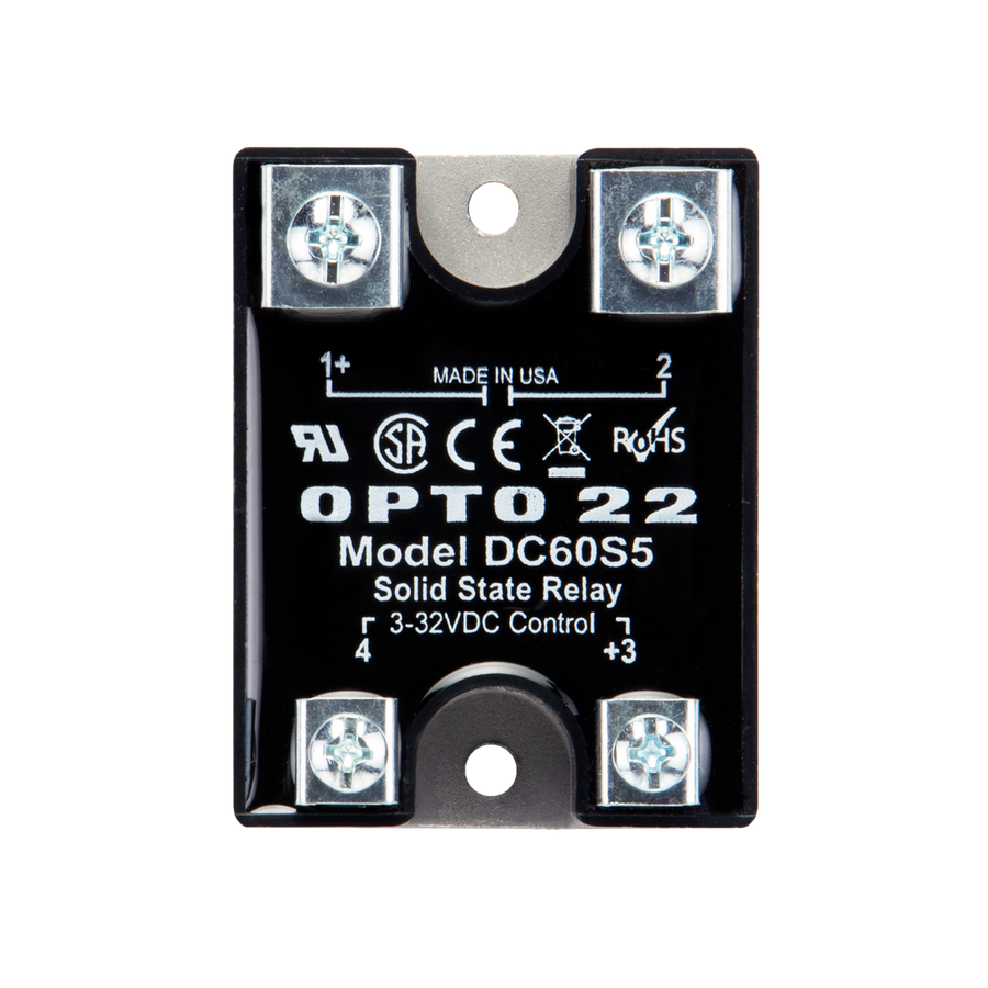 Opto 22 (DC60S5) Solid State Relay, 5 A, 60 VDC, Panel Mount