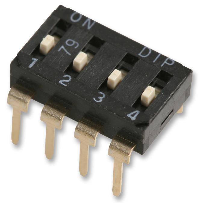 Multicomp Pro (MCEI-04) DIP / SIP Switch, SPST, 24 VDC, 25 mA