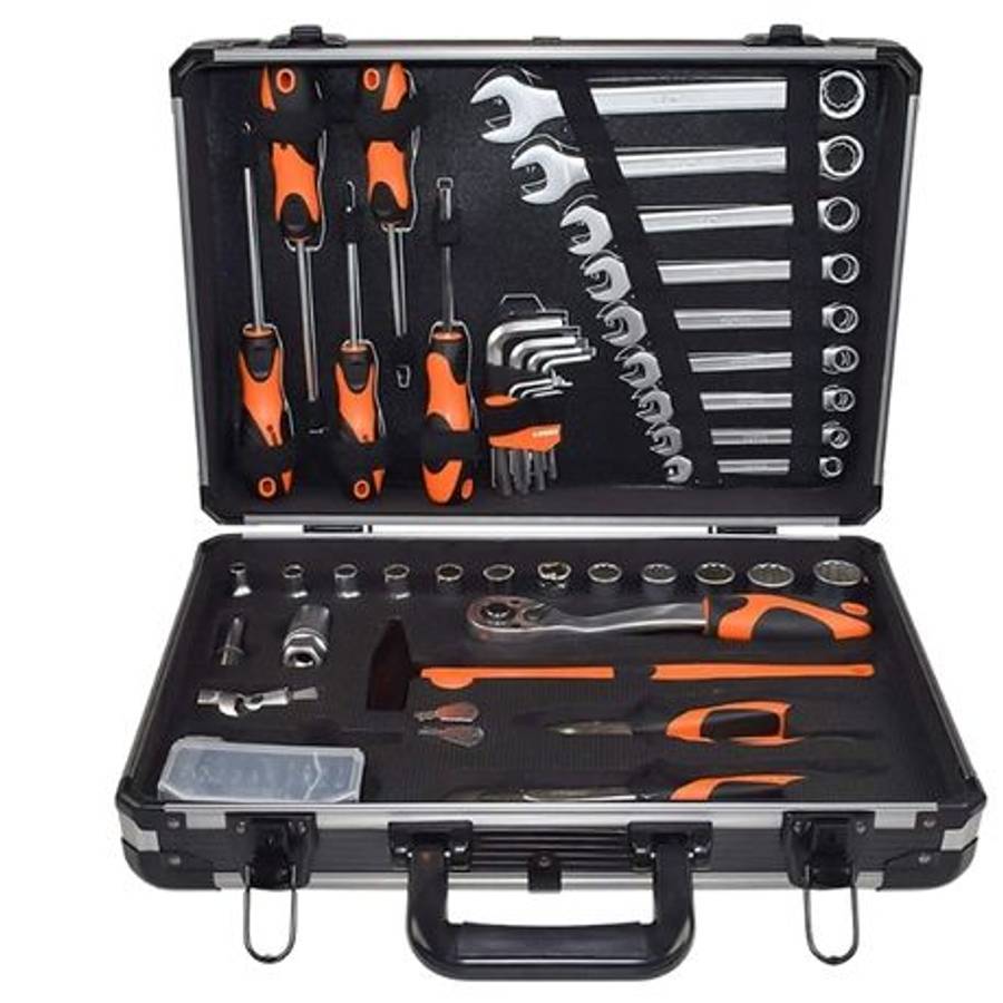 Kendo - Hand Tools Set / Spanners, 1/2" Sockets and Pliers - 76 Piece - Kendo - Hand Tools Set / ...