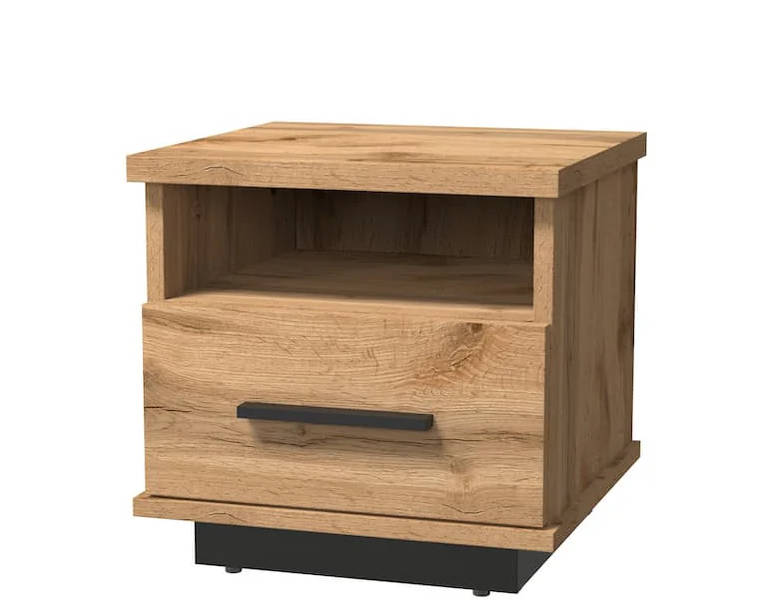 Modern oak brown bedroom night stand-1 pack