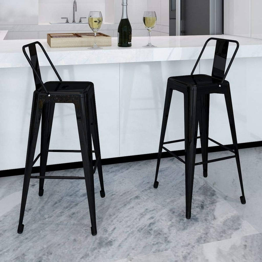 Modern metal bar stool-2 PACK
