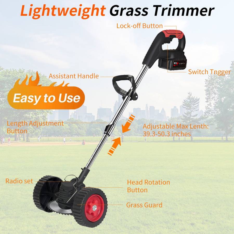 48V Rechargable Cordless Electric Weeding Cutter Machine