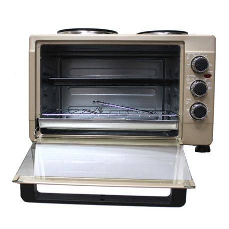 32L Mini Kitchen Stove with Two Solid Cooking Plates & Shutoff Timer 3300W (PLEASE READ DESCRIPTION)