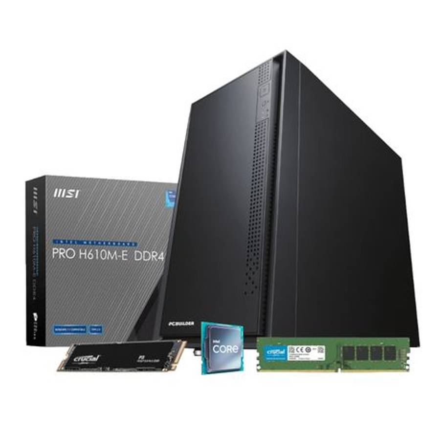 PCBuilder Intel i3-12100 OFFICE MASTER Core Windows 11 Pro Desktop PC - PCBuilder Intel i3-12100 ...