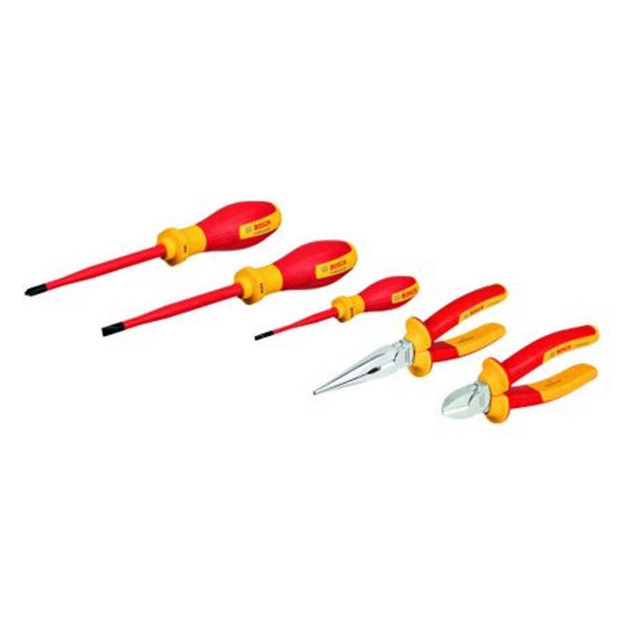 Bosch - VDE Mixed Set 5Piece (Pliers and Screwdrivers) - Bosch - VDE Mixed Set 5Piece (Pliers and...