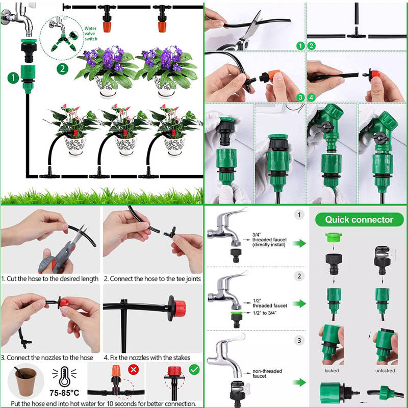 5m Professional Garden Drip Irrigation System Combination Set