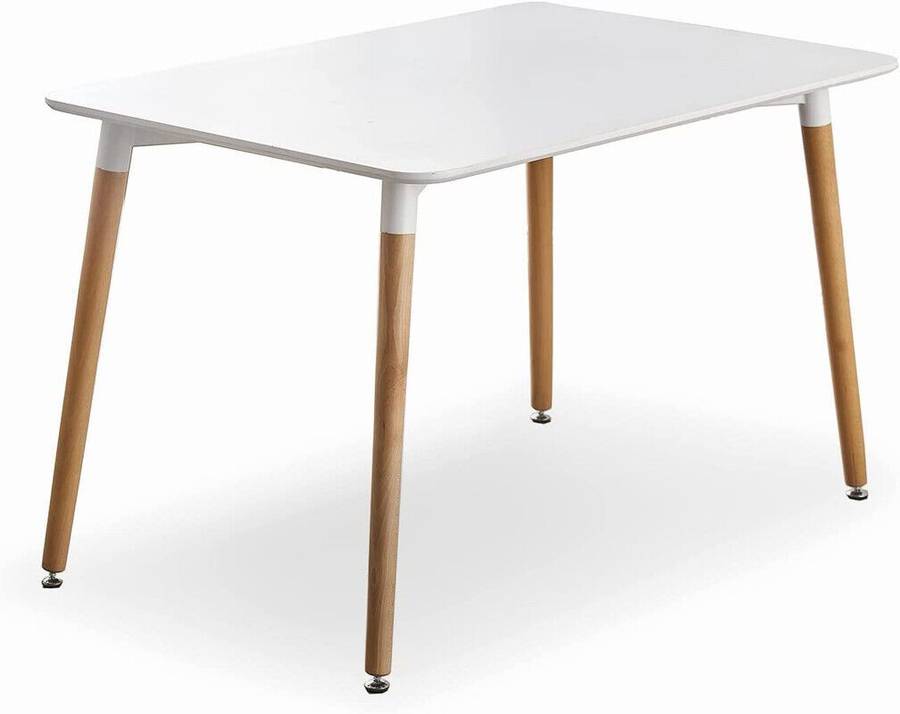 Dining Sets - Rectangular Dining Table with Four Padded Red Chairs