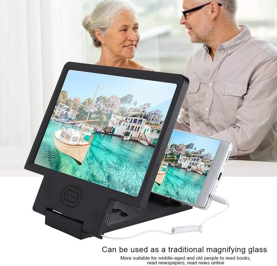 3D Mobile Phone Screen Video Magnifier Enlarge Amplifier & Speaker-Black ***UNBOXED DEAL***