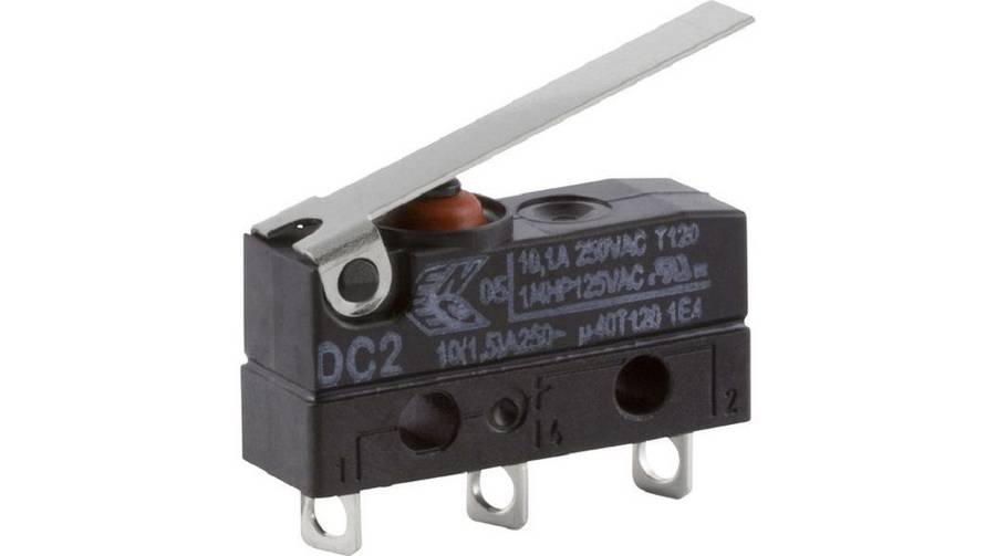 ZF Electronics (DC2C-A1LC) Microswitch, Snap Action, Roller Lever, SPDT