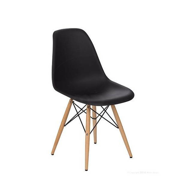 Wooden Leg Chair - Black (Display Item)