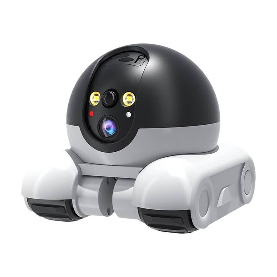 Robot Camera on Wheels 1080P Dual Lens,Indoor Movable Security Camera with 2-Way Talk,Blinky Bot wit