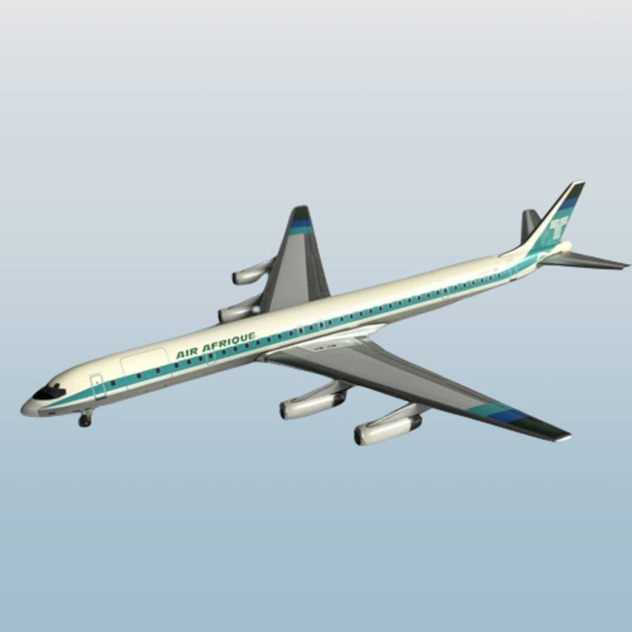 1:400 Scale, Air Afrique, Douglas DC-8, Diecast Display Aircraft Model