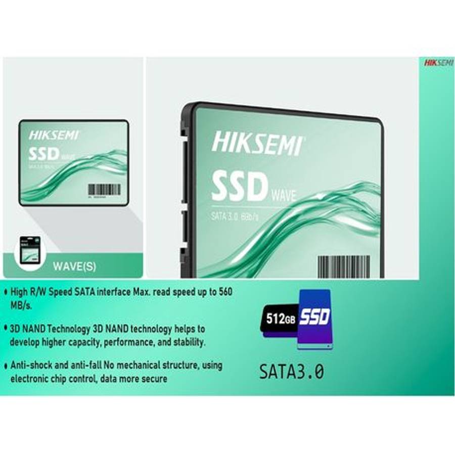 Hiksemi - Wave(s) 2.5 512gb Sataiii SSD - Hiksemi - Wave(s) 2.5 512gb Sataiii SSD