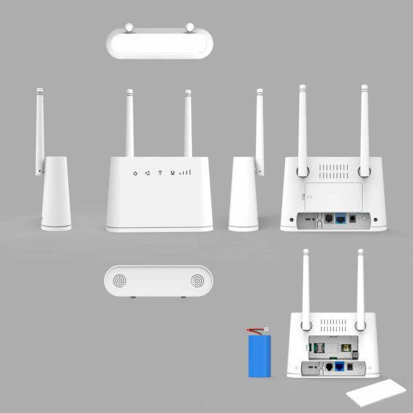 4G Wireless Rechargeable 300Mbp Router with Strong Signal & 2 LAN interface