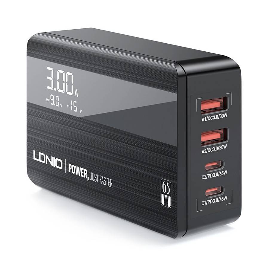 LDNIO PD 65W LED Display Super Fast Charging Desktop Charger