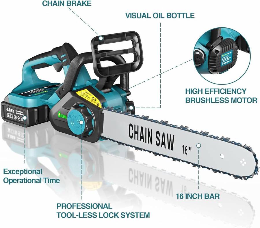 21V Cordless 16" Chain Saw
