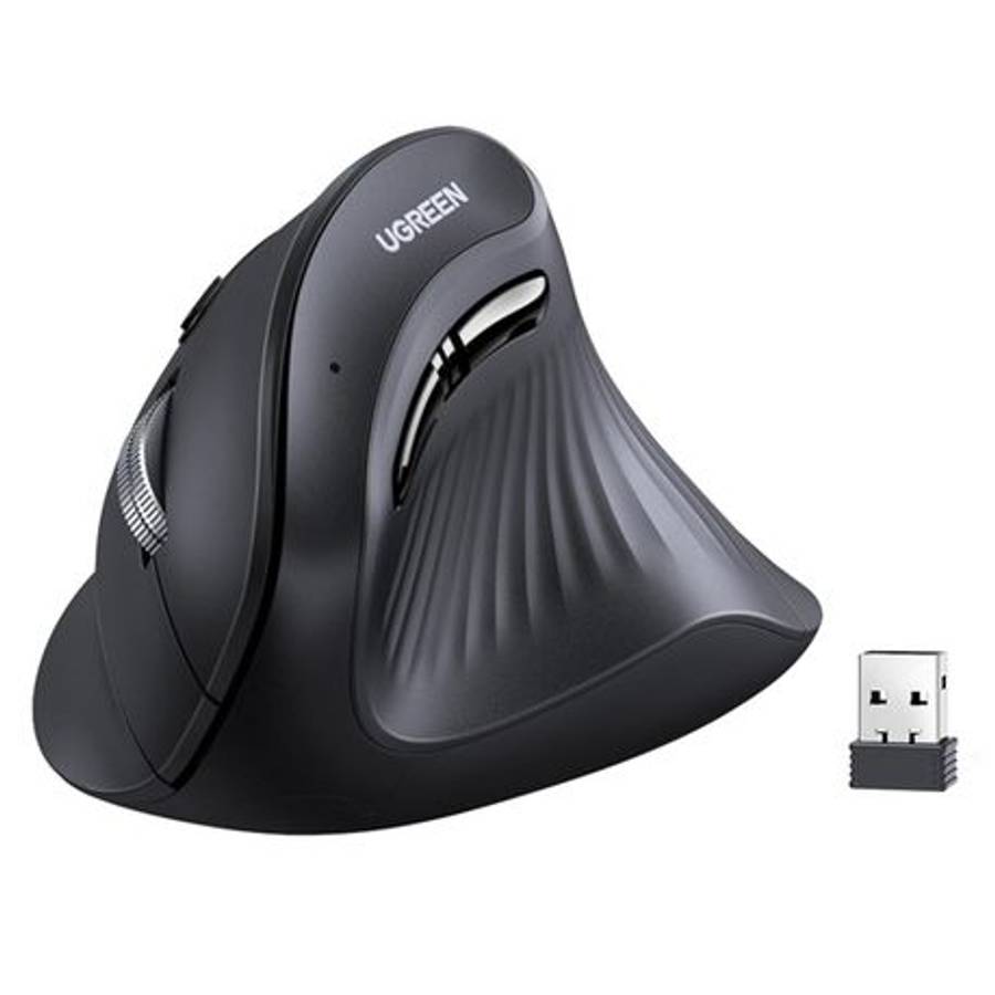 Ugreen - 25444 WiFi / BT 5.0 Vertical Mouse-BK - Ugreen - 25444 WiFi / BT 5.0 Vertical Mouse-BK