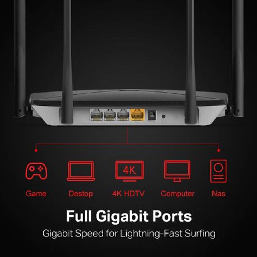 Mercusys - AC12G AC1200 Wireless Dual Band Gigabit Router - Mercusys - AC12G AC1200 Wireless Dual...