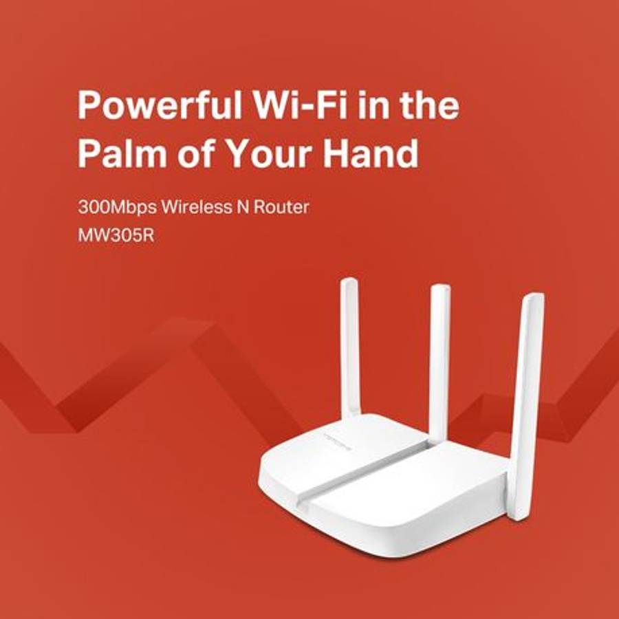 Mercusys - MW305R 300Mbps Wireless N Router with 3 High-Gain Antennas - Mercusys - MW305R 300Mbps...