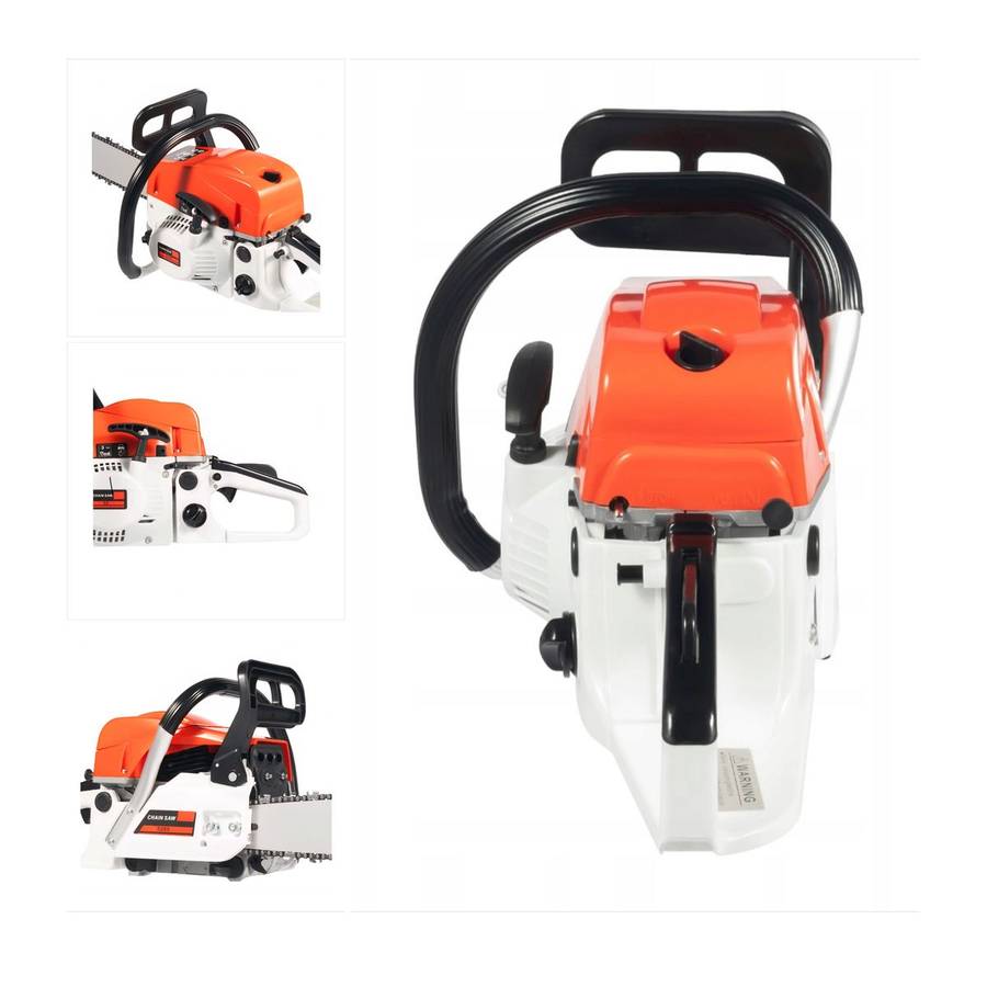 52cc 20 INCH 2-Stroke Petrol Power Chainsaw With Tool Kit & Gloves- 7500Rpm