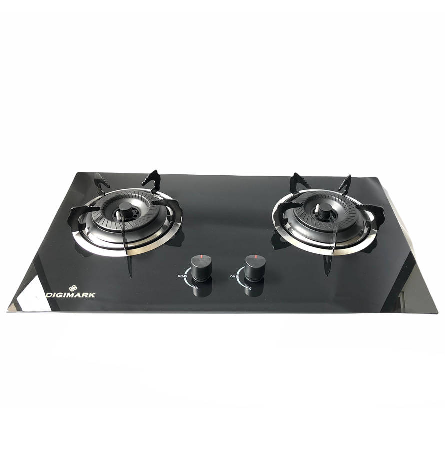 Digimark Glass Top Gas Stove - 2 Burner 76.5cm x 45cm