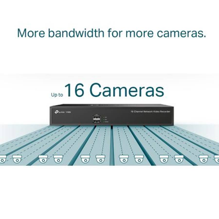 Tp-Link - Vigi NVR1016H 16-Channel 4K Network Video Recorder, H.265+, Remote - Tp-Link - Vigi NVR...