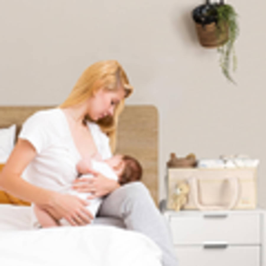 TopikaKids Baby Diaper Organizer, Changing Table Storage, Car Organizer - Ivory