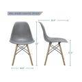 Dining Chairs - Wooden Leg - Four Pack - Grey Colour