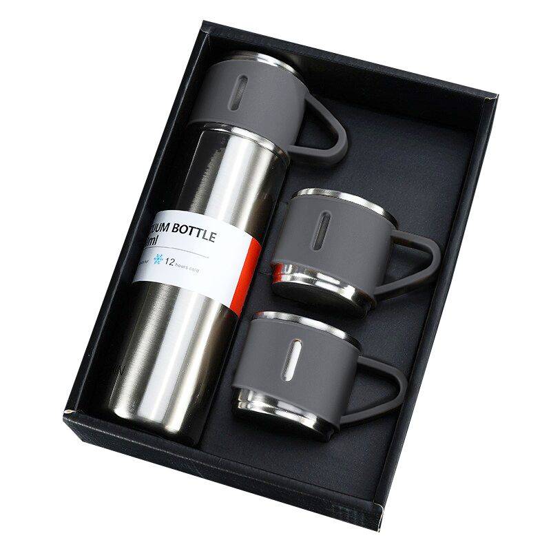 Thermo vacuum insulated flask bottle with cups - 500ml
