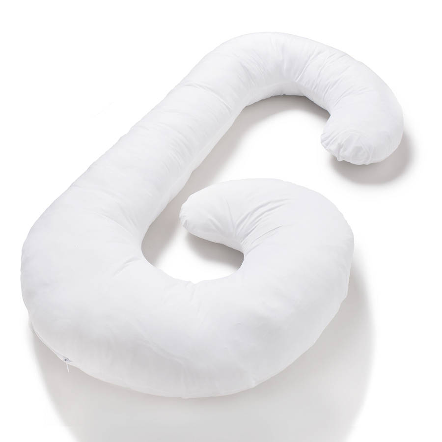 Jack Brown Luxury 2.3kg J-Shape Polyester Down Proof Pregnancy Pillow (DISPLAY MODEL)