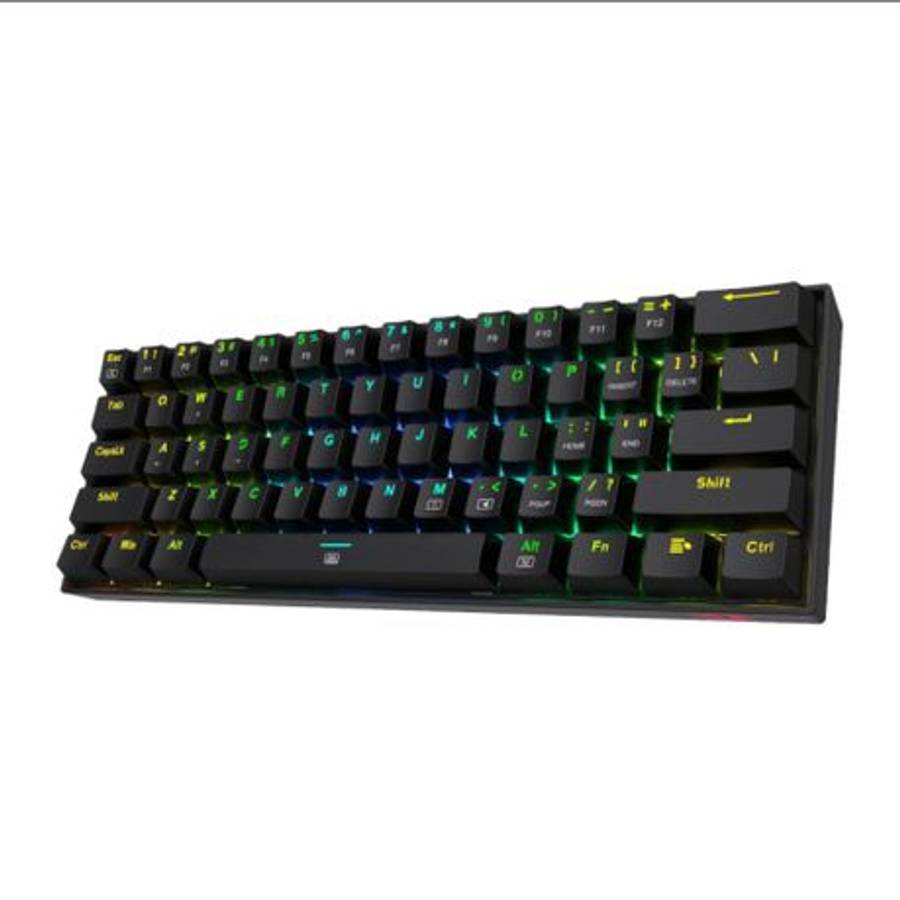 Redragon - Dragonborn Wired Mechanical Keyboard RGB 61 Key Design - Black - Redragon - Dragonborn...