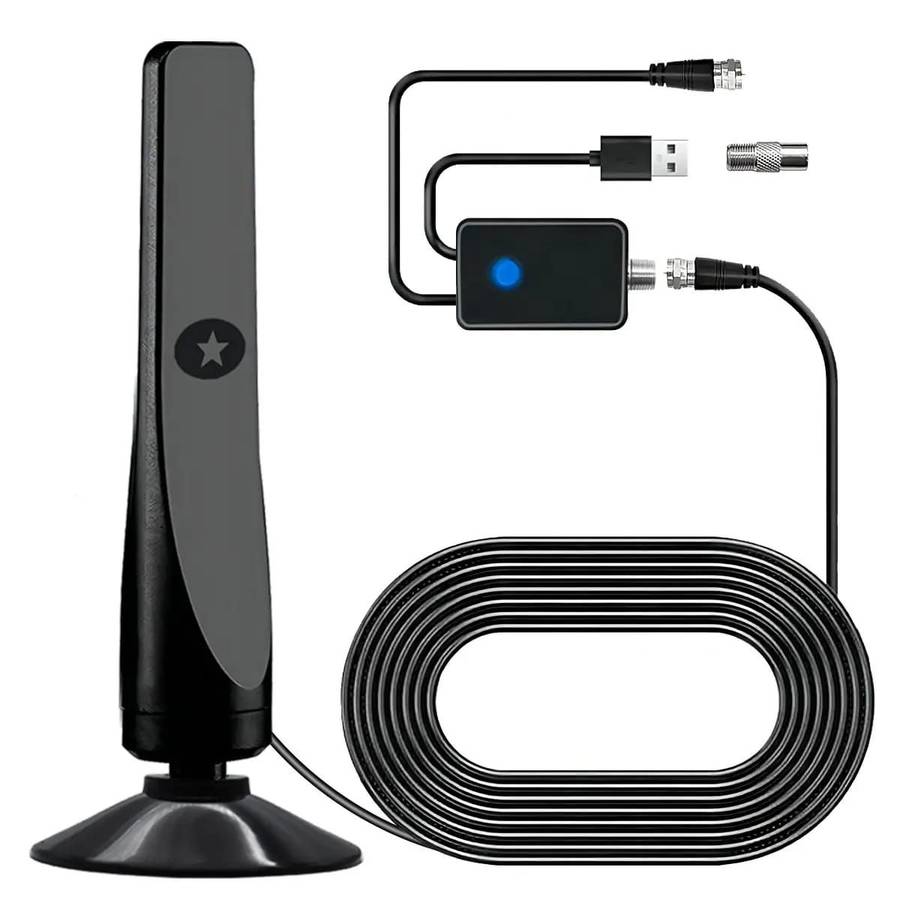 Amplified Indoor Digital TV Antenna With Signal Booster