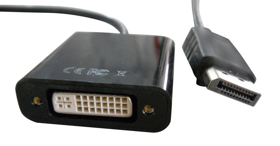 Multicomp Pro (MP009264) DisplayPort Plug, DVI Socket, 3.28 ft, 1 m, Black