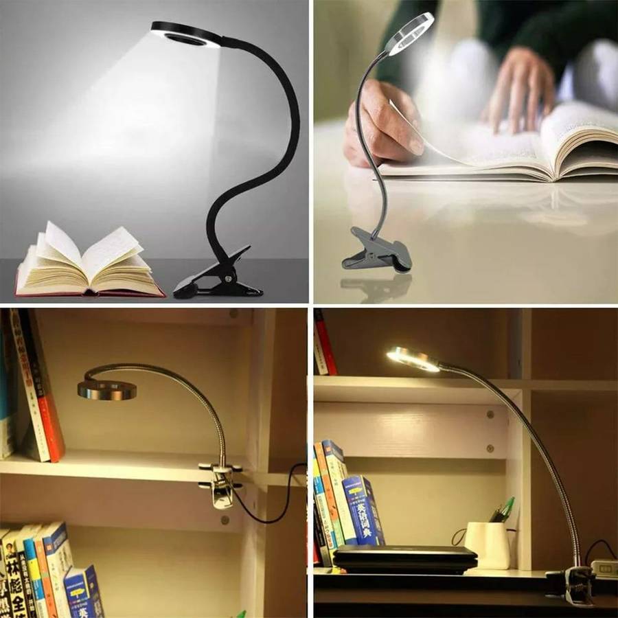 LED Clip Light Eye Protection Reading Lights Desk Lamp USB Bedside lamp