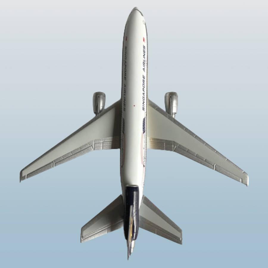 1:400 Scale, Singapore Airlines, Douglas DC-10-30, Diecast Display Model