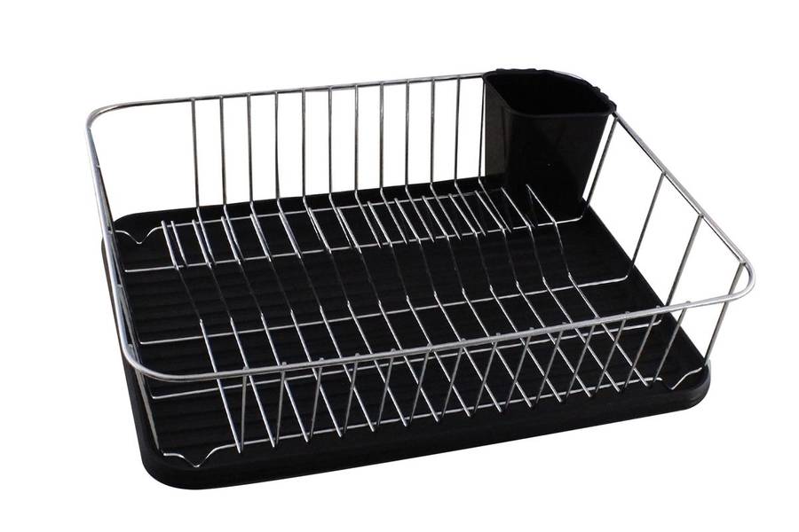 Stainless Steel Draining Dish Rack with Drip Tray and Cutlery Drainer (PLEASE READ DESCRIPTION)