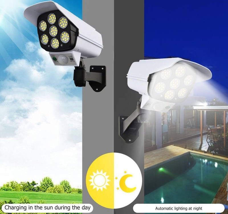 Solar Outdoor Security Movement Sensor Light With Remote - JD-2178T