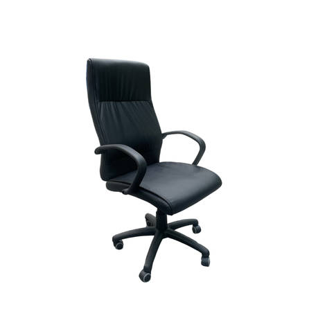 Office Chairs -PU Leather Medium Back Swivel - black