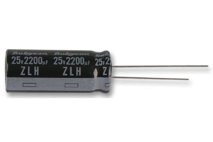Rubycon (50ML22MEFC8X5) Electrolytic Capacitor, Miniature, 22 µF, 50V