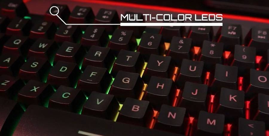 VX Gaming Semi Mechanical Gaming Keyboard Poseidon Series With RGB Zones